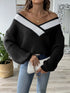 'Kiana' Dropped Shoulder Long Sleeve Sweater - Celes Fashion
